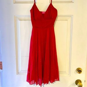Red party dress